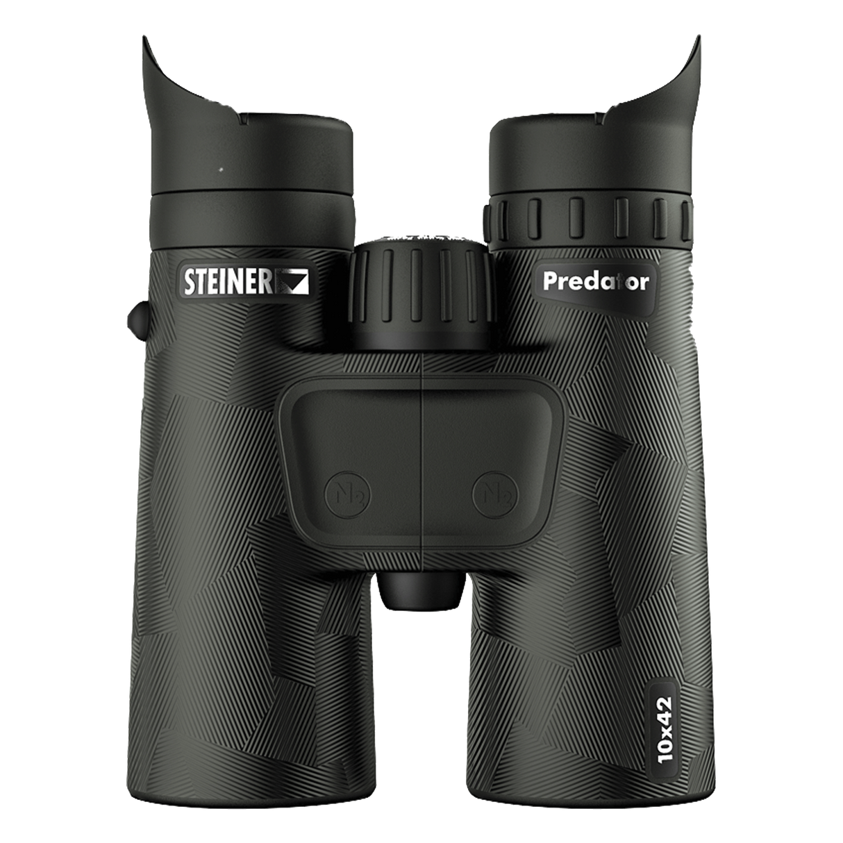 Steiner Predator 10x42 hunting binocular, angled side view