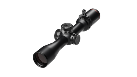 Kite Optics B6 LR 2-12x42 angled view showing exposed elevation turret with zero-stop and revolution counter