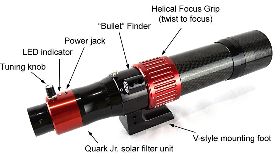 DayStar Solar Scout 60mm f/15.5 H-alpha Carbon Fiber Solar Telescope (Prominence) | SS60P | 724696426141