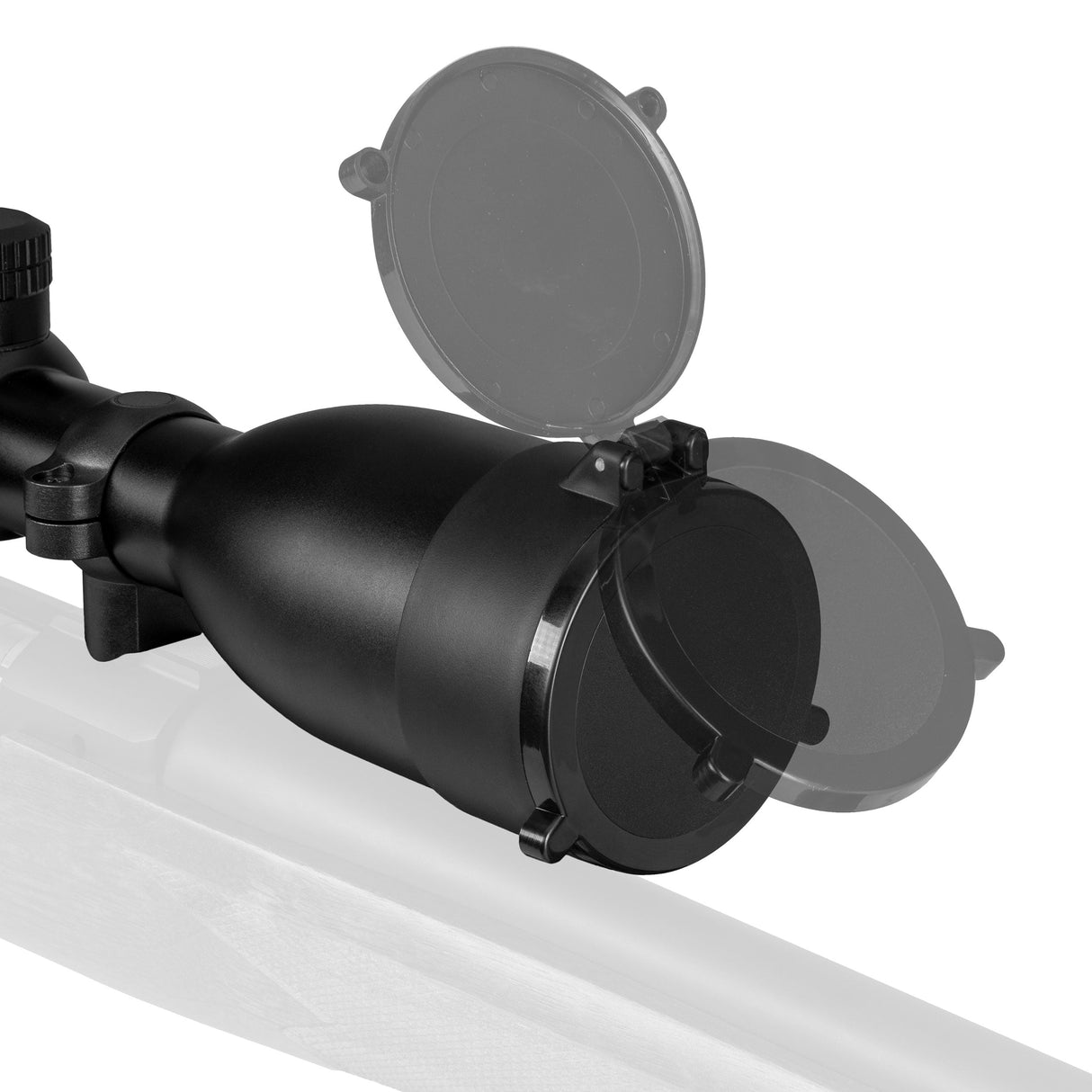 Alpen Kodiak 6-24x50 rear three-quarter view showing the ocular lens, diopter adjustment, and magnification indicator