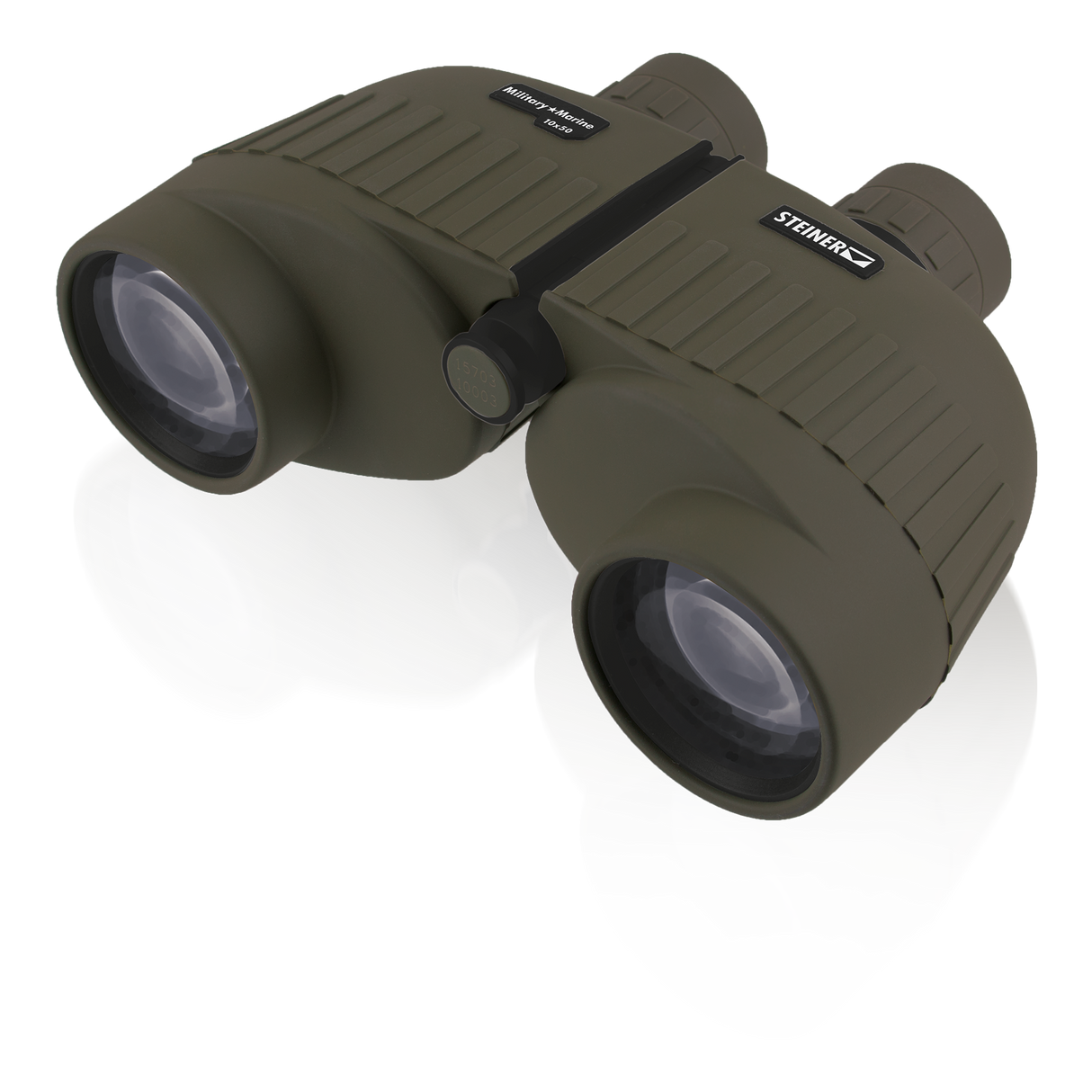 Steiner Military-Marine 10x50 marine binocular, angled three-quarter view