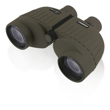 Steiner Military-Marine 10x50 marine binocular, angled three-quarter view