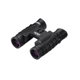 Steiner Tactical T1028 10x28 compact binocular, three-quarter view showing the folding double-hinge body and TACTICAL 10x28 marking