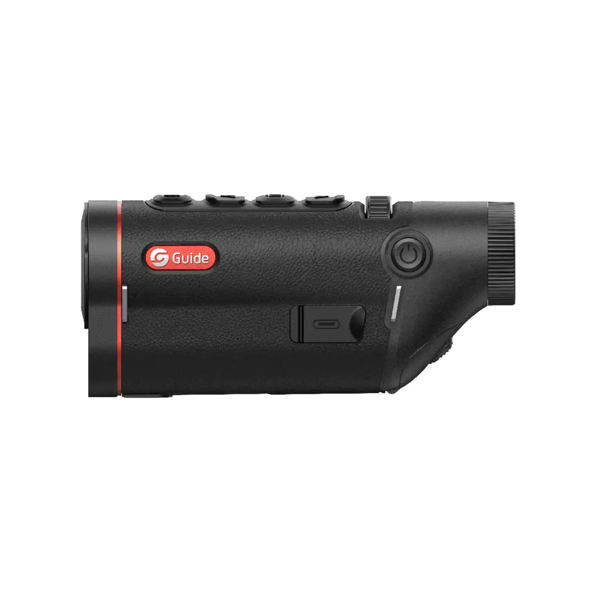 Guide TD433 thermal monocular three-quarter view showing the 35mm objective lens and TD Gen 3 series chassis