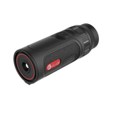 Guide TE211 pocket thermal monocular three-quarter view showing the 10mm objective lens and ultra-compact chassis