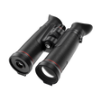 Guide TN650L thermal binocular three-quarter view showing the dual 50mm objective lenses, integrated laser rangefinder, and slim binocular housing