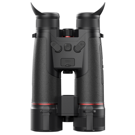 Guide TN650M Muo 2.0 binocular rear view showing the 0.49 inch 1920x1080 AMOLED display housing and adjustable interpupillary distance