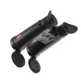 Guide TN650L thermal binocular top view showing the focus knob, mode buttons, and dual eyepieces with diopter adjustment