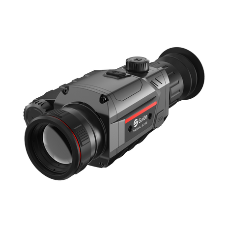 Guide TR 630-A thermal riflescope rear-angle view showing eyepiece and focus adjustment