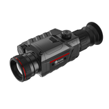 Guide TR 630-A thermal riflescope alternate angle showing eyepiece, control buttons, and Guide branding