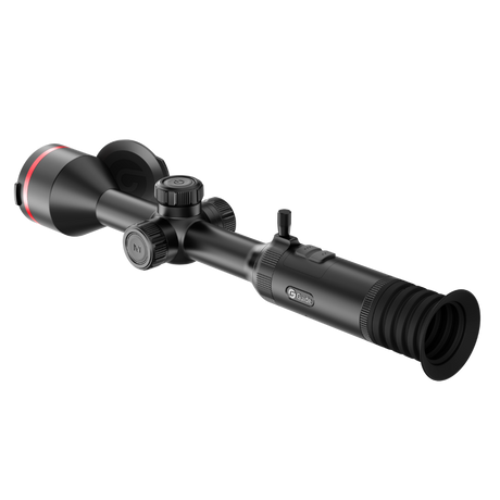 Guide TU650LS thermal riflescope rear three-quarter view of the eyepiece and controls