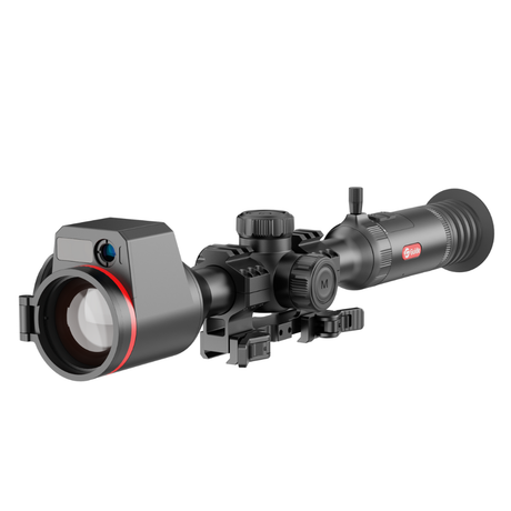 Guide TU1250M 3.0 thermal riflescope with quick-release 30mm scope mount and exposed 50mm objective lens