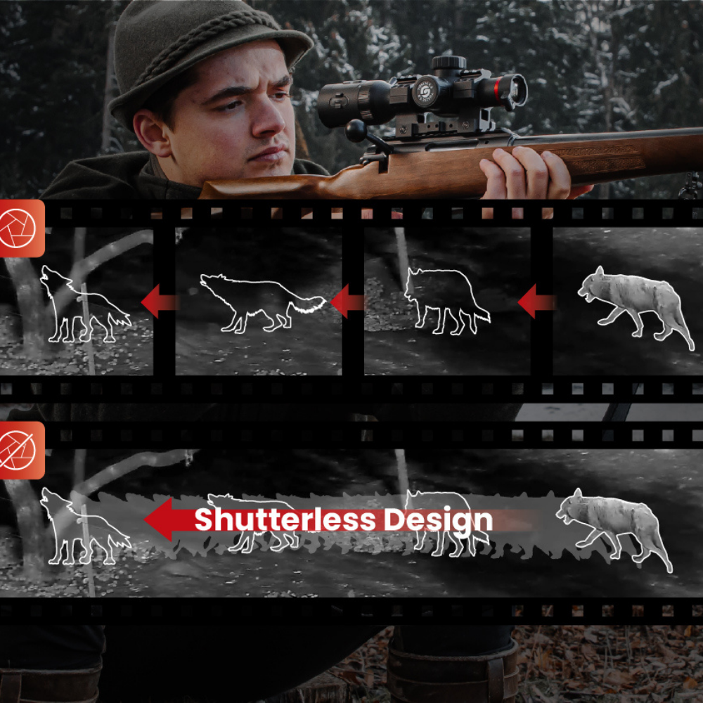 Guide TU425C compact thermal riflescope display interface