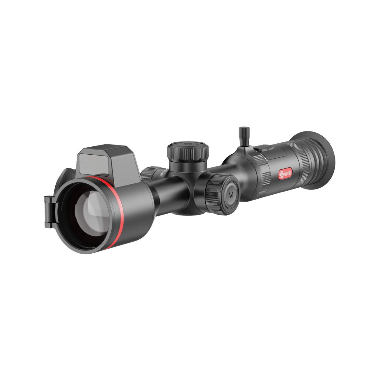 Guide TU635L thermal riflescope with laser rangefinder front three-quarter view on white background