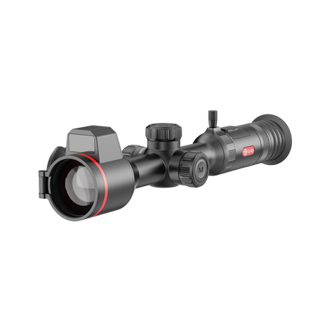 Guide TU635L thermal riflescope with laser rangefinder front three-quarter view on white background