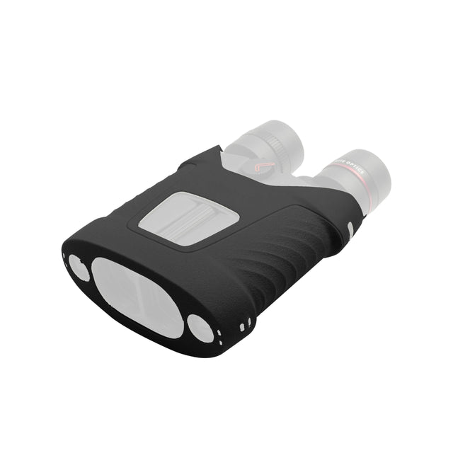 Kite Optics Silicon Jacket APC 42 in full black, fitted on APC 42 stabilized binoculars