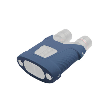 Kite Optics Silicon Jacket APC 42 in marine blue, fitted on APC 42 stabilized binoculars