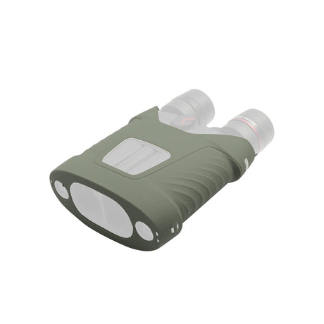 Kite Optics Silicon Jacket APC 42 in sage green, fitted on APC 42 stabilized binoculars