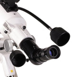Sidara Nano 90 close-up of the diagonal and eyepiece beside a flexible slow-motion control cable