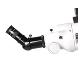 Sidara Essential 102 close-up of the diagonal and eyepiece at the focuser
