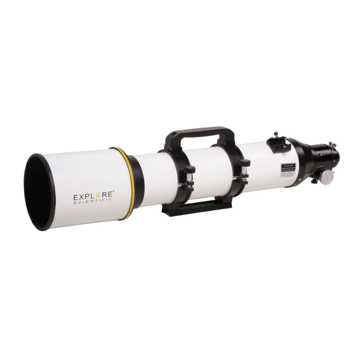 Sidara Plus 127 optical tube on its own in black tube rings with carry handle