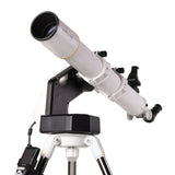 Sidara Pro 80 seen from the tube side: 80mm refractor on the Sidara Pro GoTo mount arm and base