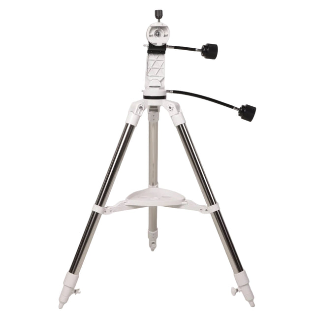 Sidara Nano alt-az mount on its tripod with two slow-motion control cables and accessory tray
