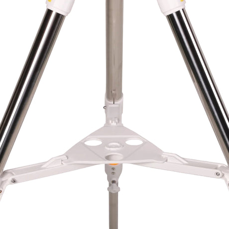 Sidara Essential 130 tripod accessory tray and leg brace, close-up