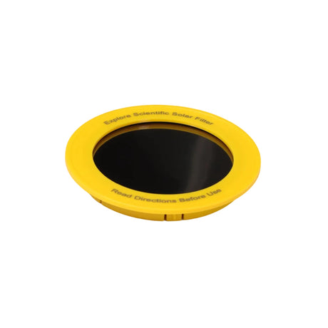 Yellow-rimmed Explore Scientific solar filter from the Sidara Nano 90 package