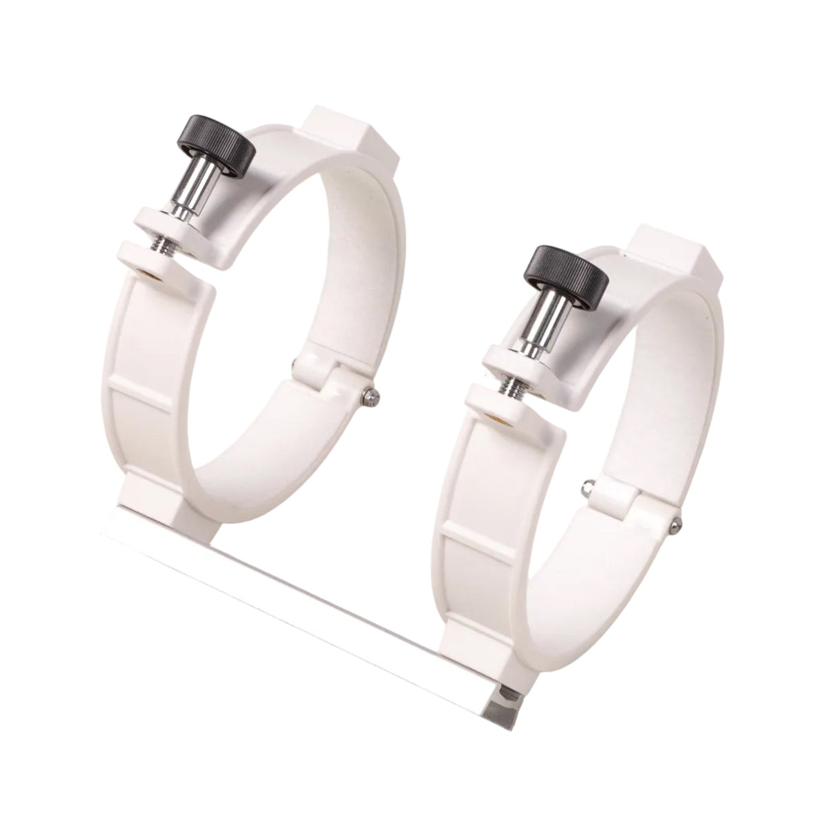 White tube rings joined by a dovetail bar, for the Sidara Essential 130 reflector
