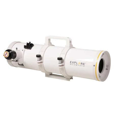 Sidara Plus 150 optical tube on its own in white tube rings with carry handle