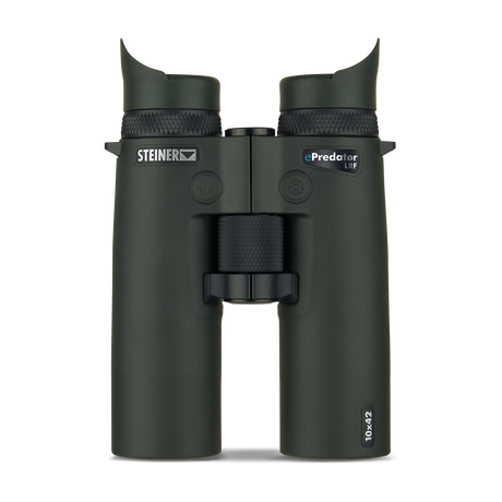 Steiner ePredator LRF 10x42 rangefinding binocular, side profile view