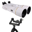 Explore Scientific BT 150mm ED Giant Binocular shown with its U-Mount head on the field tripod