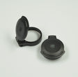 Kite Optics B6 LR 3-18x50 metal flip cover set: objective cover and eyepiece cover, each with a hinged lid