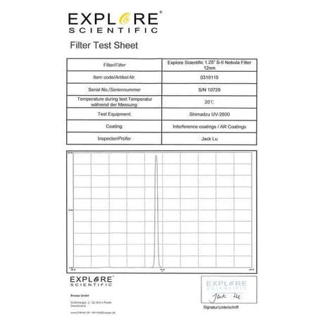 Nebula Filter S-II 1.25-inch 12nm | 310115 | 811803034778