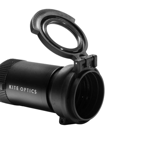Kite Optics B6 LR eyepiece flip cover with transparent window, included in the cover set