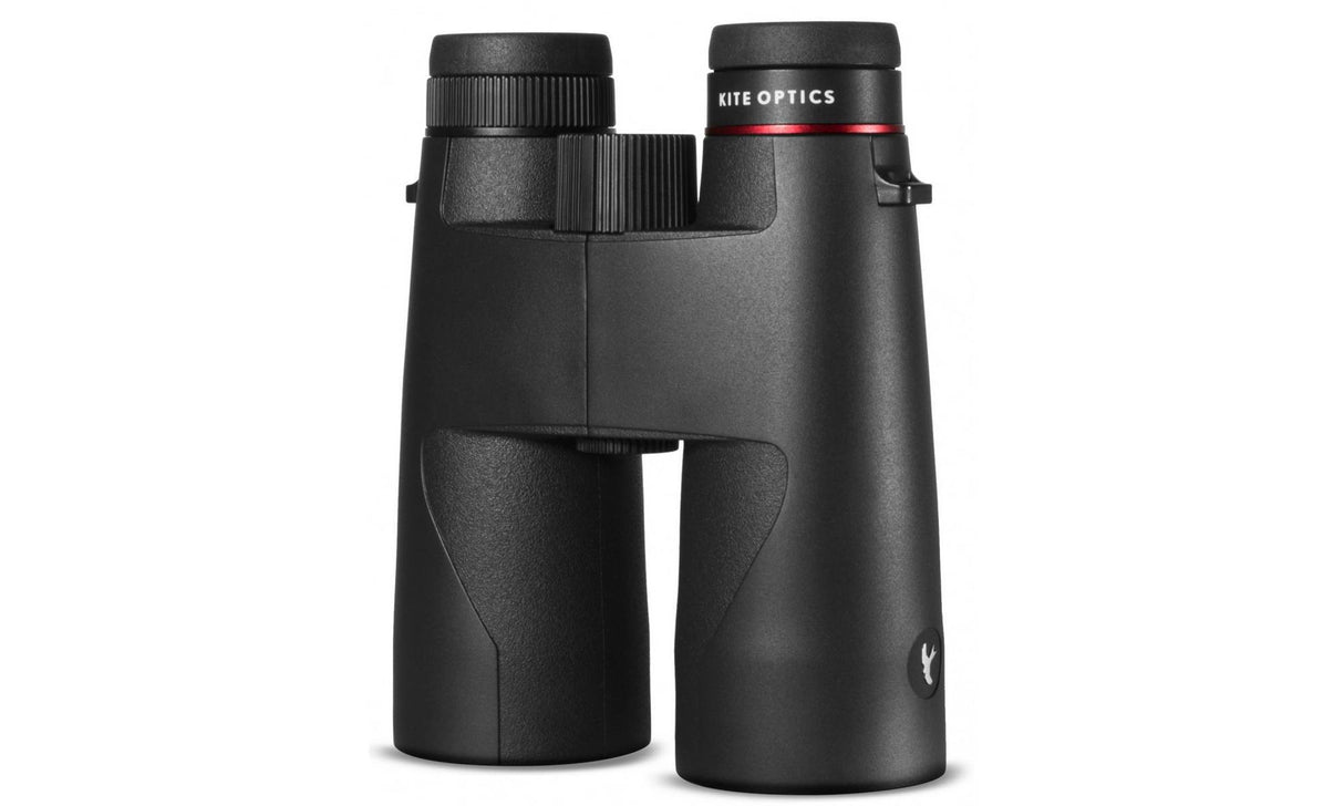 Side view of Kite Optics Lynx HD+ 10x50 showing the Kite logo and reinforced polycarbonate body