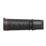 Guide TD633 thermal monocular rear view showing the eyepiece and battery compartment with replaceable 18650 cell